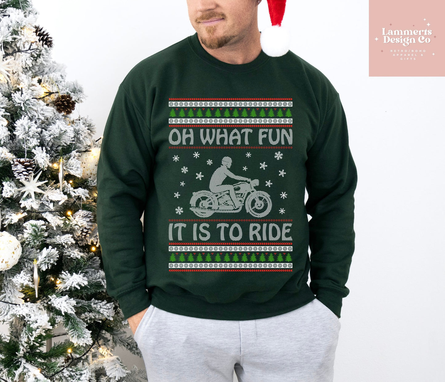 Motorcycle Ugly Christmas Sweater