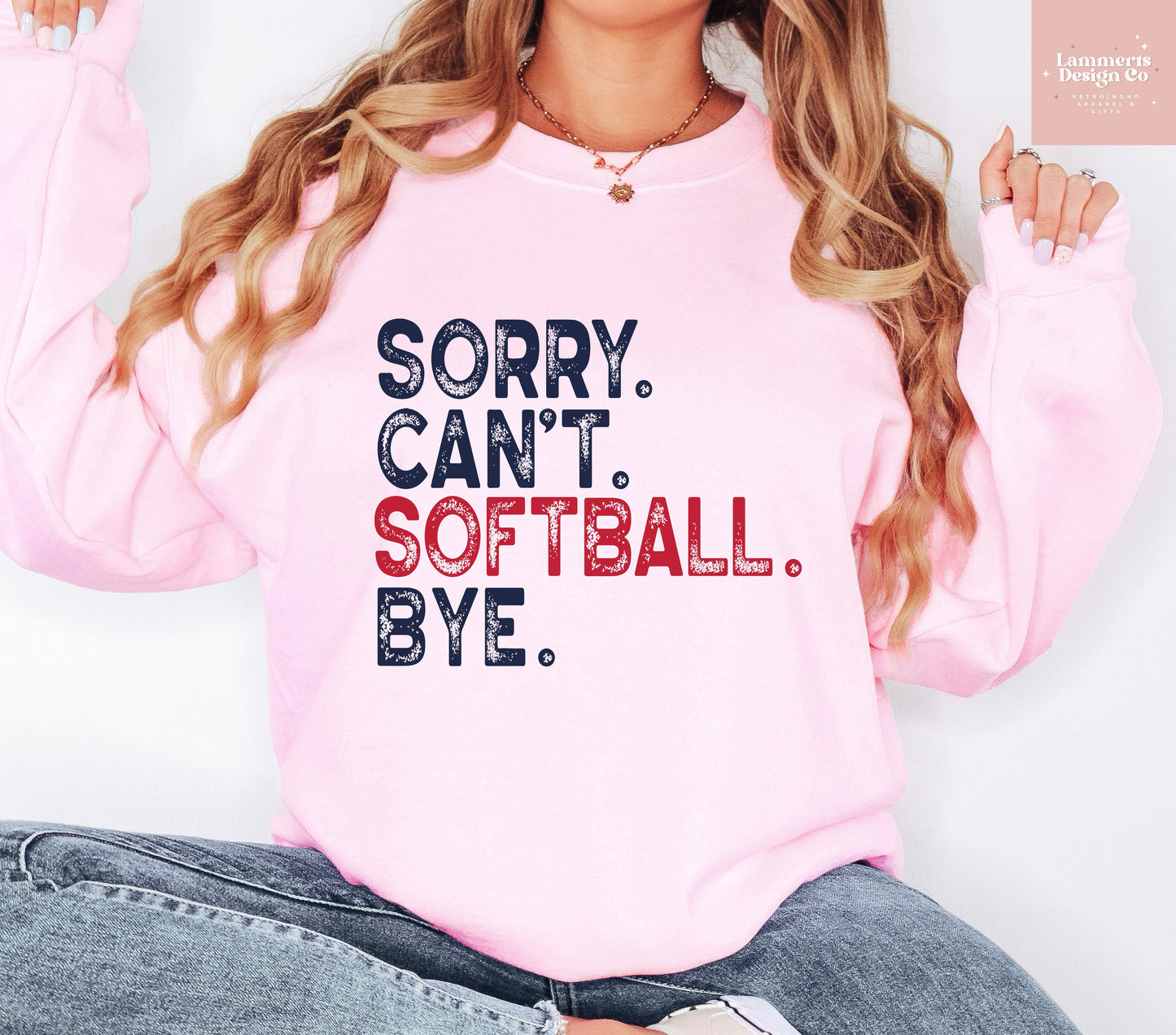 Sorry. Can't. Softball. Bye Sweater