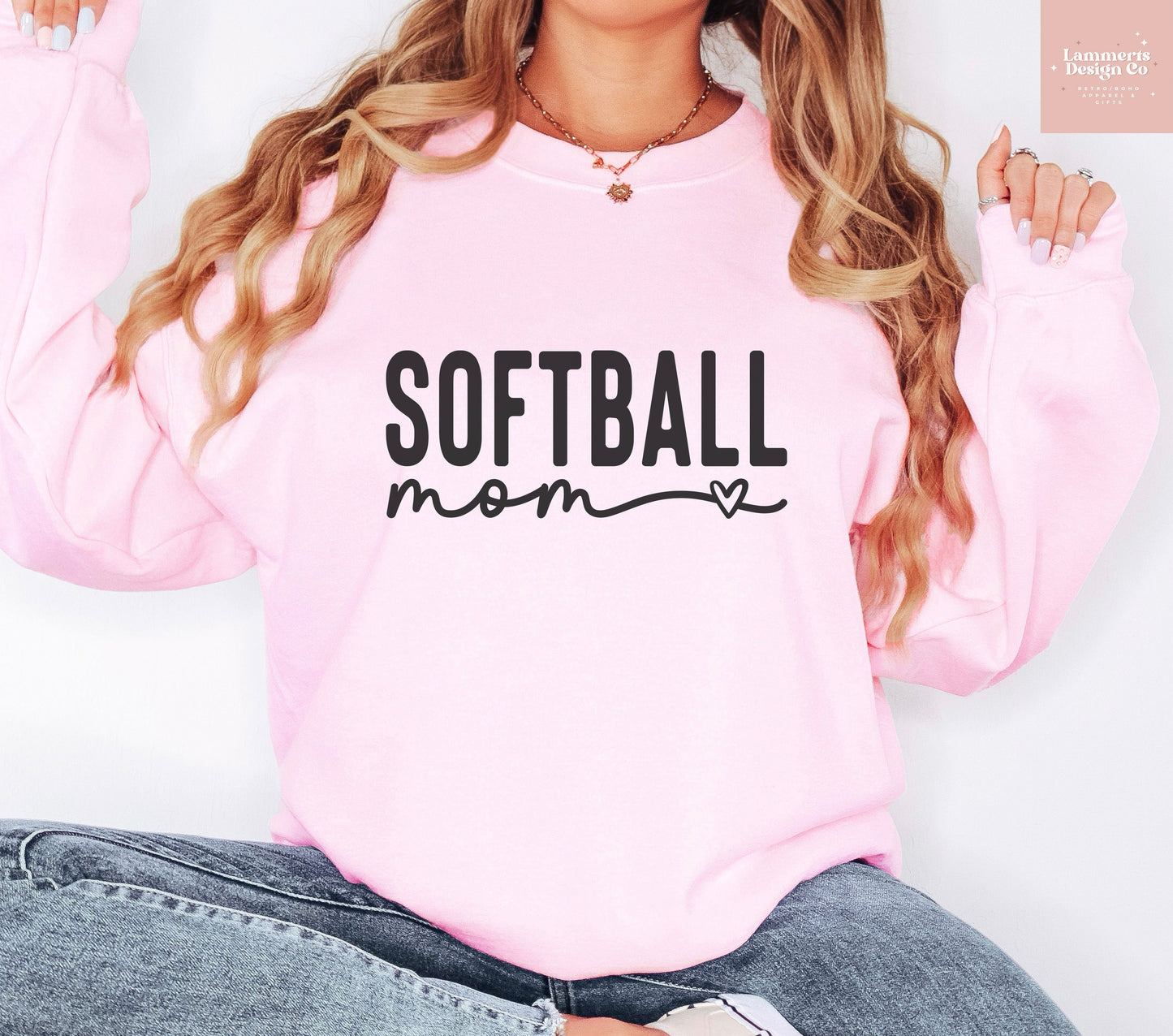 Softball Mom Sweater with Heart