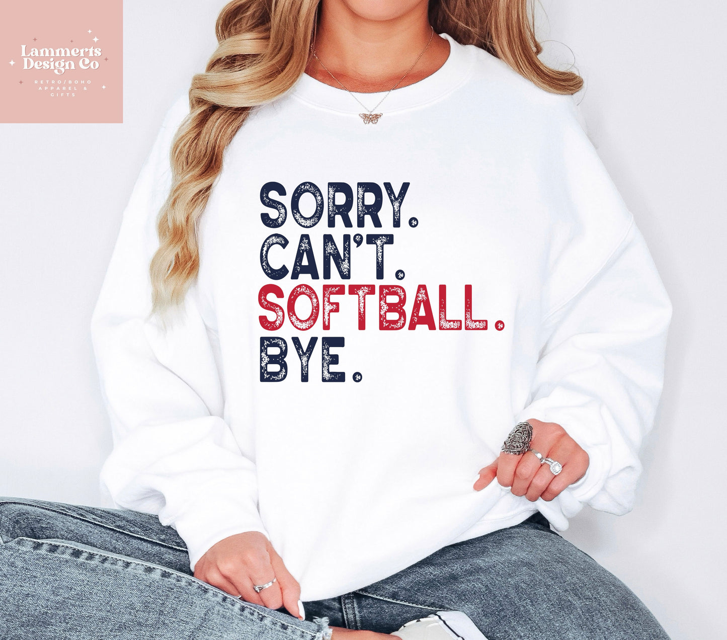 Sorry. Can't. Softball. Bye Sweater