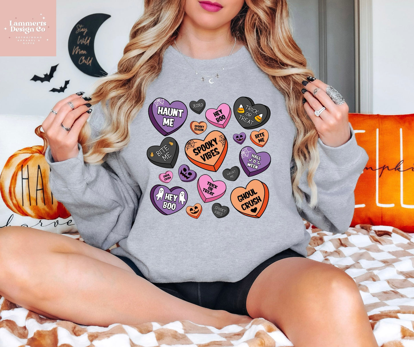 Halloween Hearts Sweater