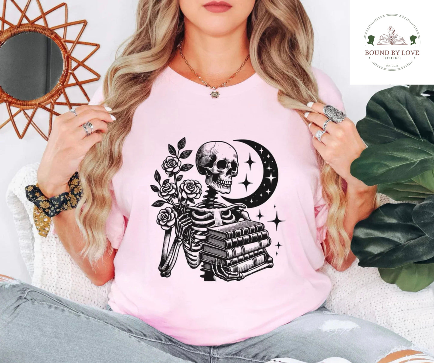 Floral Skeleton Reader Tee