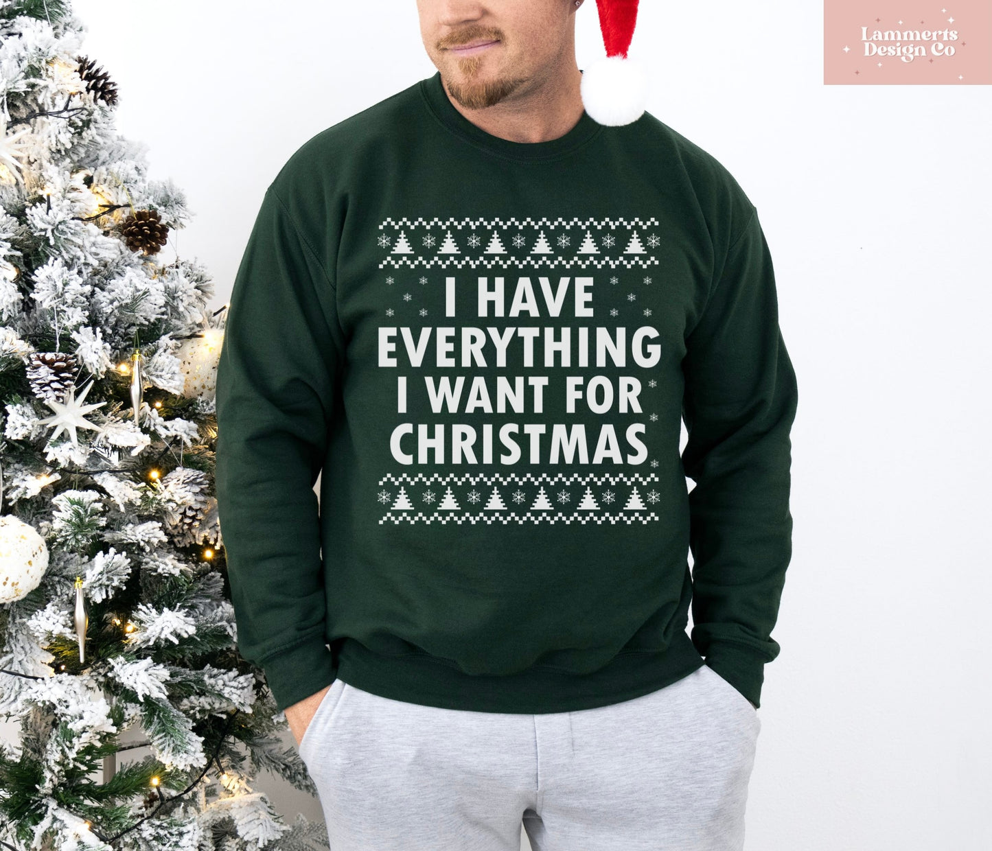 I Have Everything I Want For Christmas Couples Sweaters