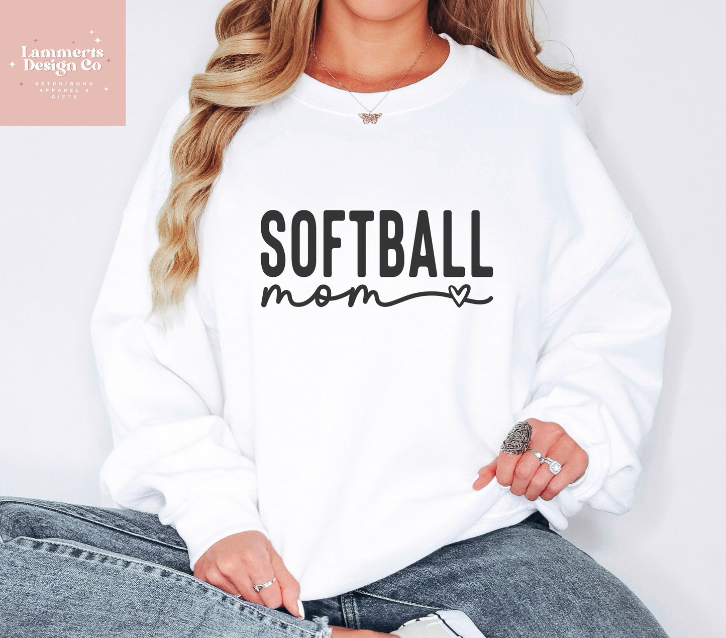 Softball Mom Sweater with Heart