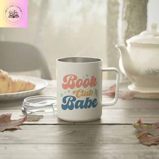 Book Club Babe Mug, 10oz mug with lid