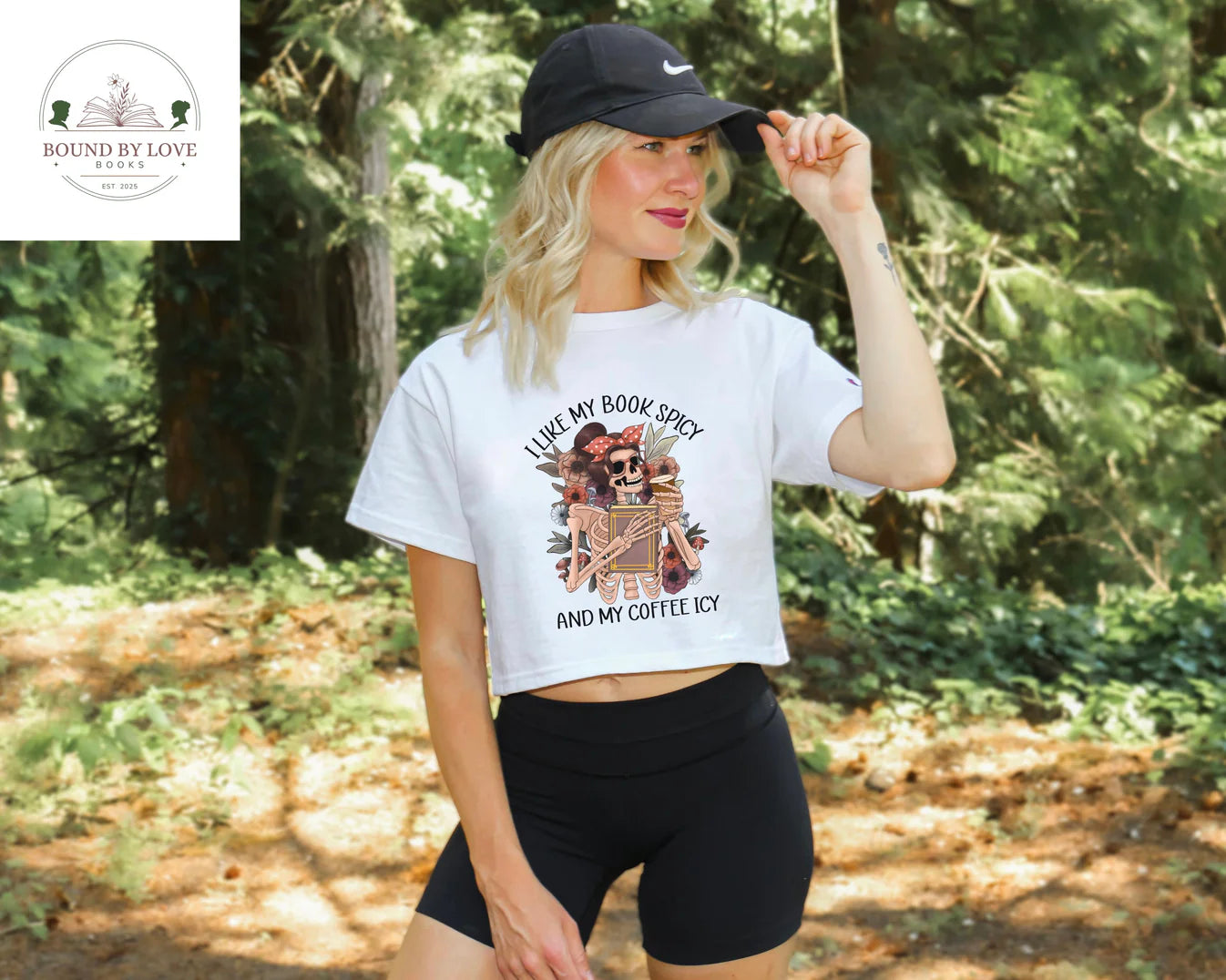 I Like My Books Spicy and My Coffee Icy Crop Top