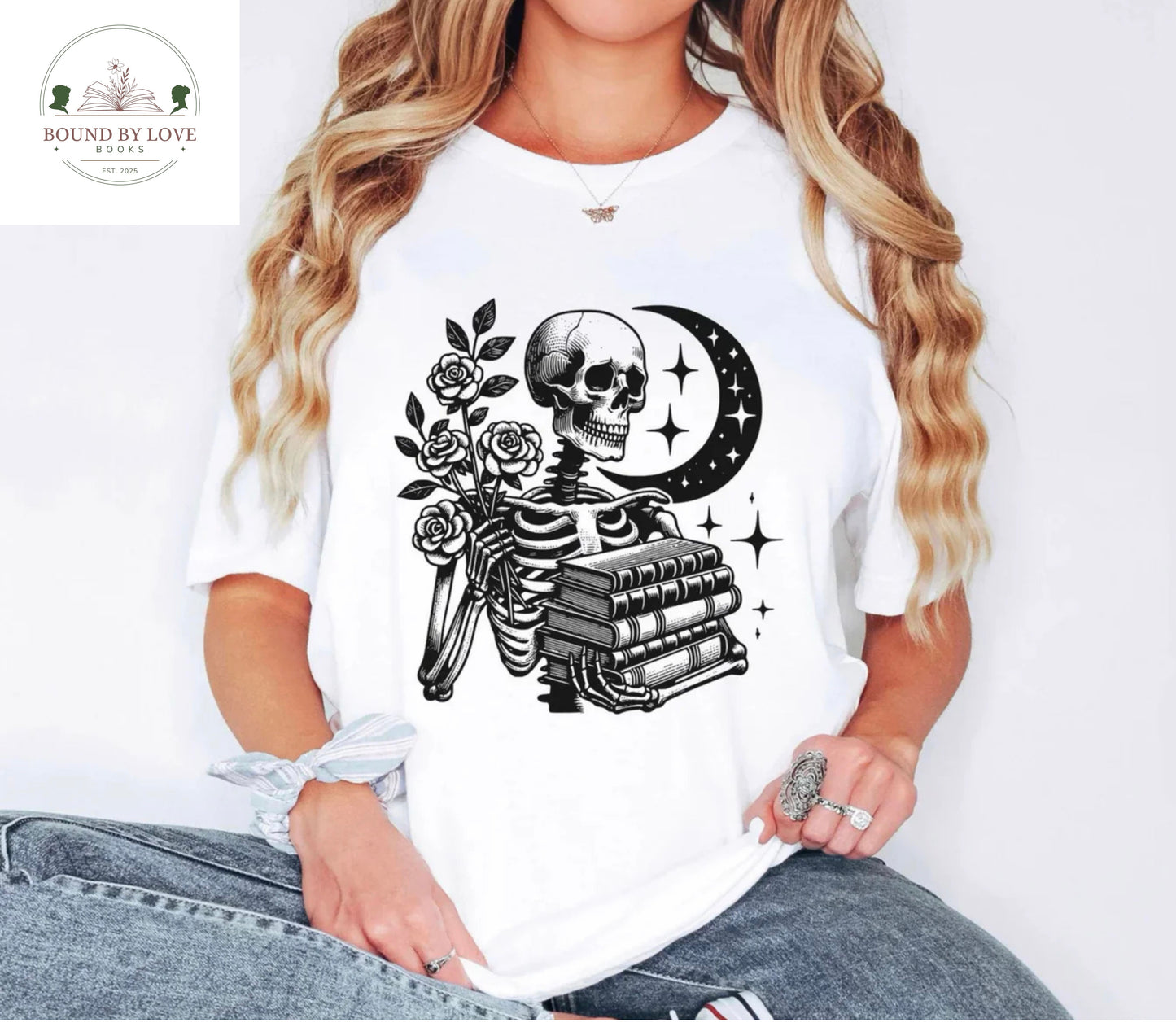 Floral Skeleton Reader Tee