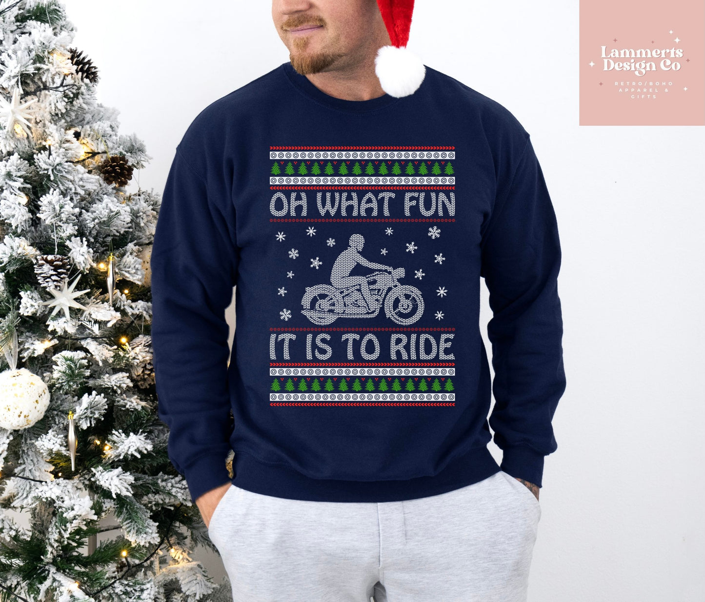 Motorcycle Ugly Christmas Sweater